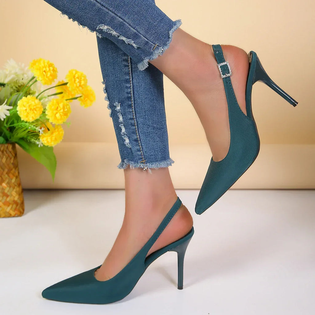 Buckle Stiletto High Heels - Viexta