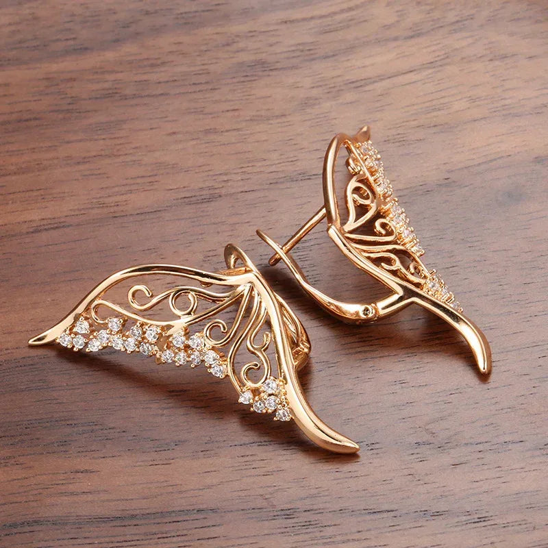 Women Fashion Wing Ear Studs - Viexta