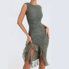 Summer Slim Skinny Sleeveless Dress - Viexta