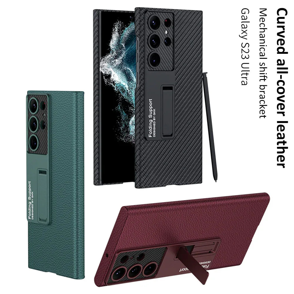 Precision Hole Anti-Drop Leather Samsung Case - Viexta