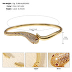 Light Luxury Zircon Fashion Open Cuff Bangle
