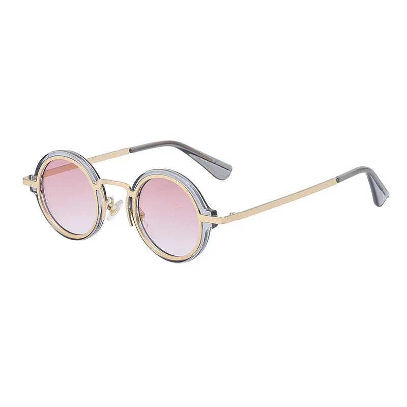 mens-fashion-uv-protection-round-rim-sunglasses - Viexta