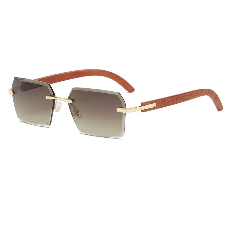 vintage-wood-grain-temples-cut-edge-sunglasses - Viexta