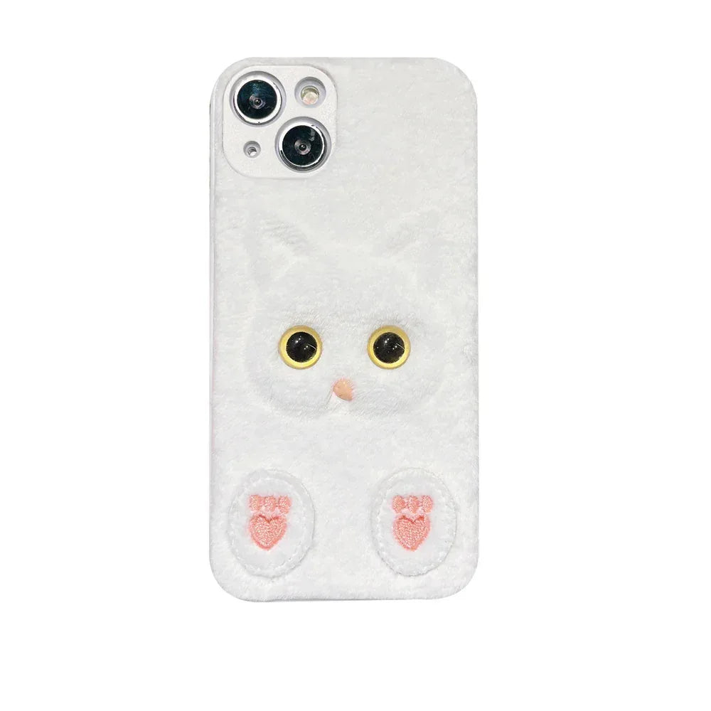 plush-three-dimensional-cat-eyes-iphone-case - Viexta