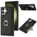 litchi-pattern-fastened-ring-samsung-case - Viexta