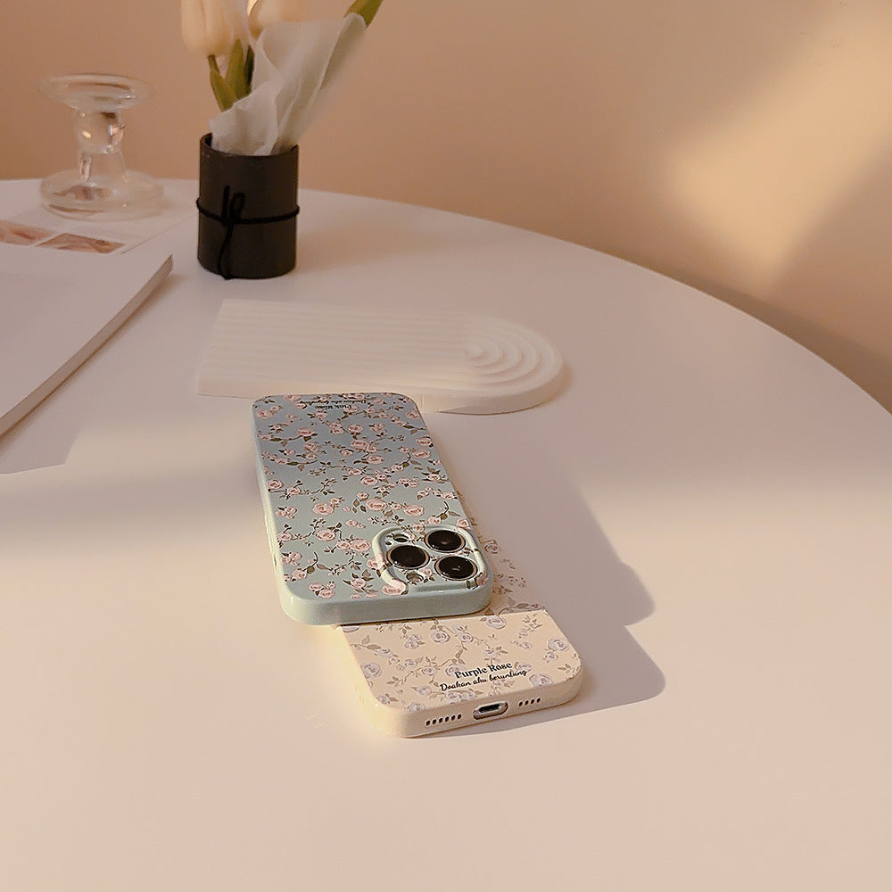 Korean Vintage Floral iPhone Case