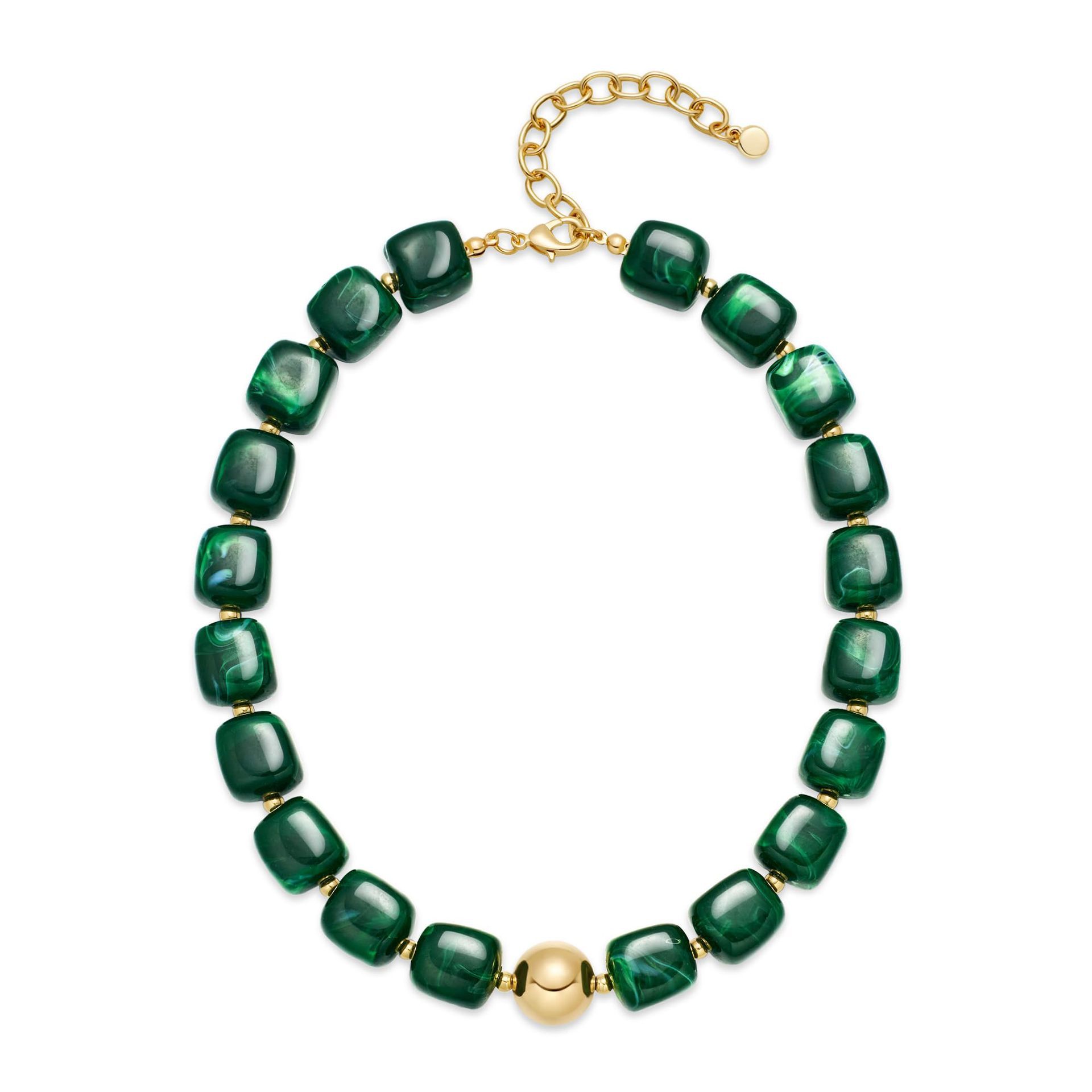 Bohemian-style Multicolor Resin Bead Necklace