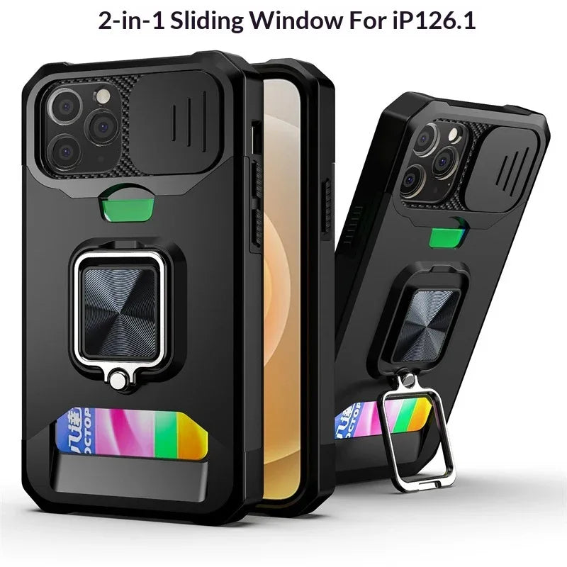 Sliding-window Card-insert iPhone Cases - Viexta