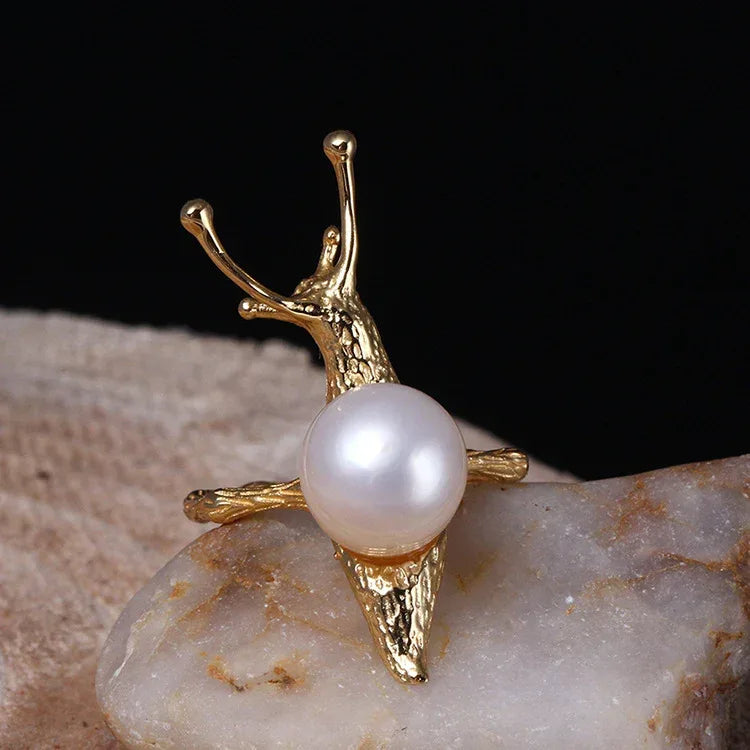 Snail Freshwater Pearl Ring - Viexta