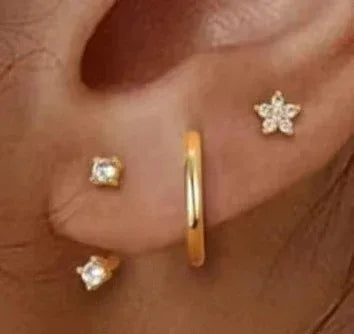 Zircon Butterfly Three-piece Earclips - Viexta