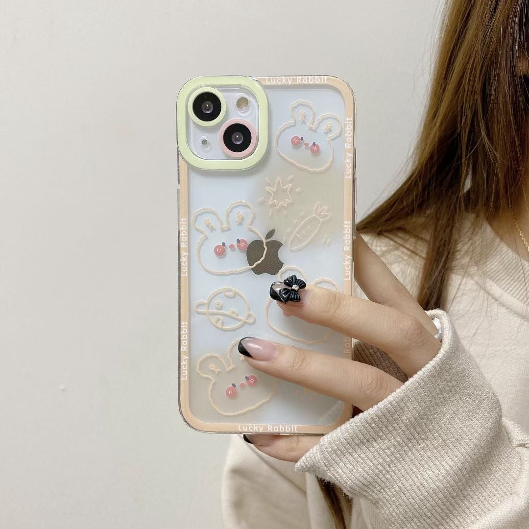 Transparent Cartoon iPhone case