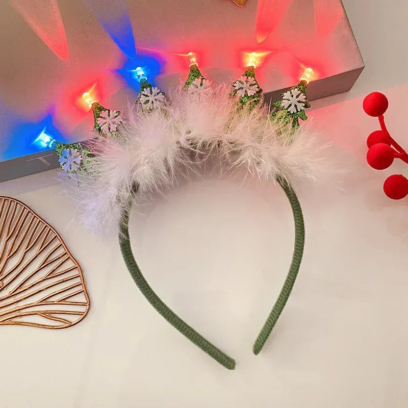 Christmas With Light Headband Snowflake - Viexta