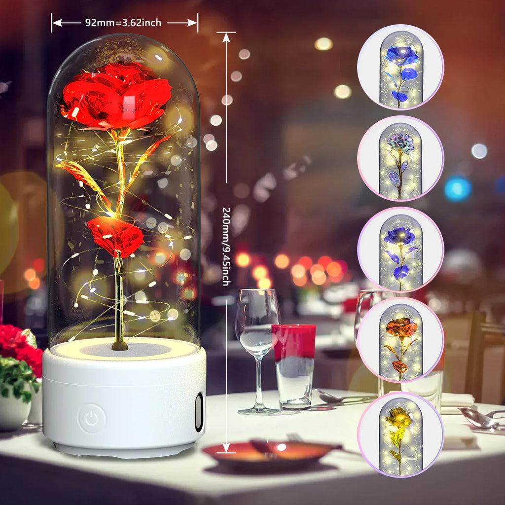2 In 1 Rose LED Light with Bluetooth Speaker - Viexta