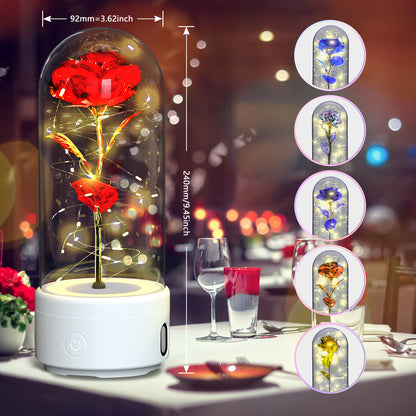 2 In 1 Rose LED Light with Bluetooth Speaker