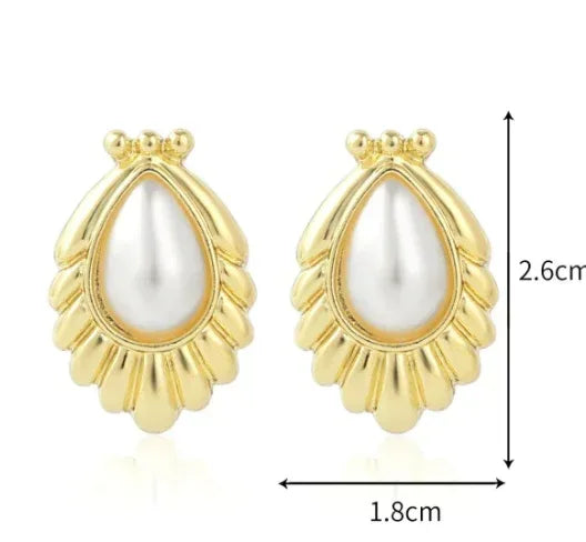 Korean Baroque Pearl Earrings - Viexta