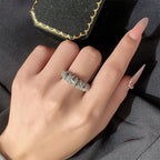 Colored Thread Twisted Inlaid Zircon Ring - Viexta