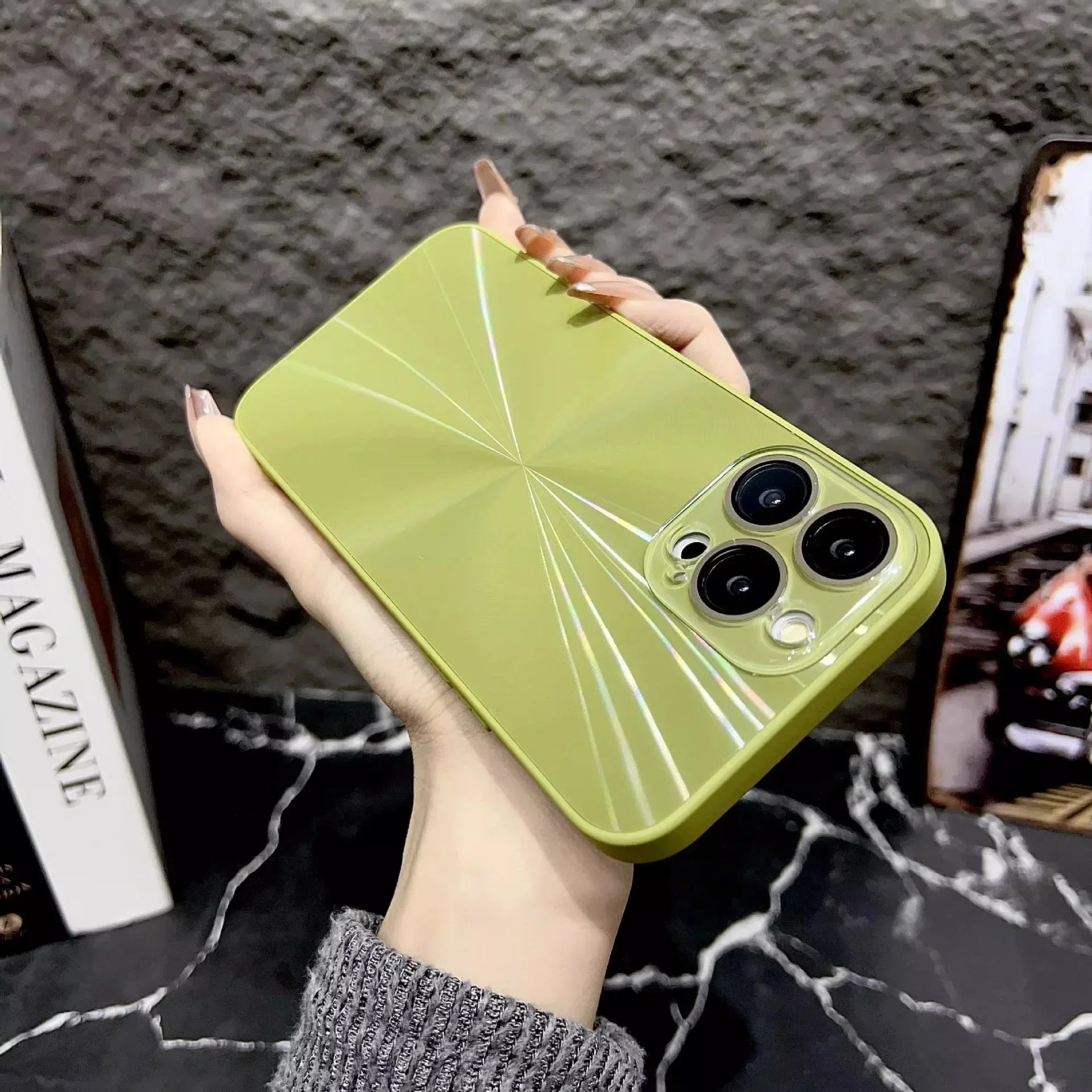 Colorful CD Grain Magnetic Crystal Lens iPhone Case - Viexta