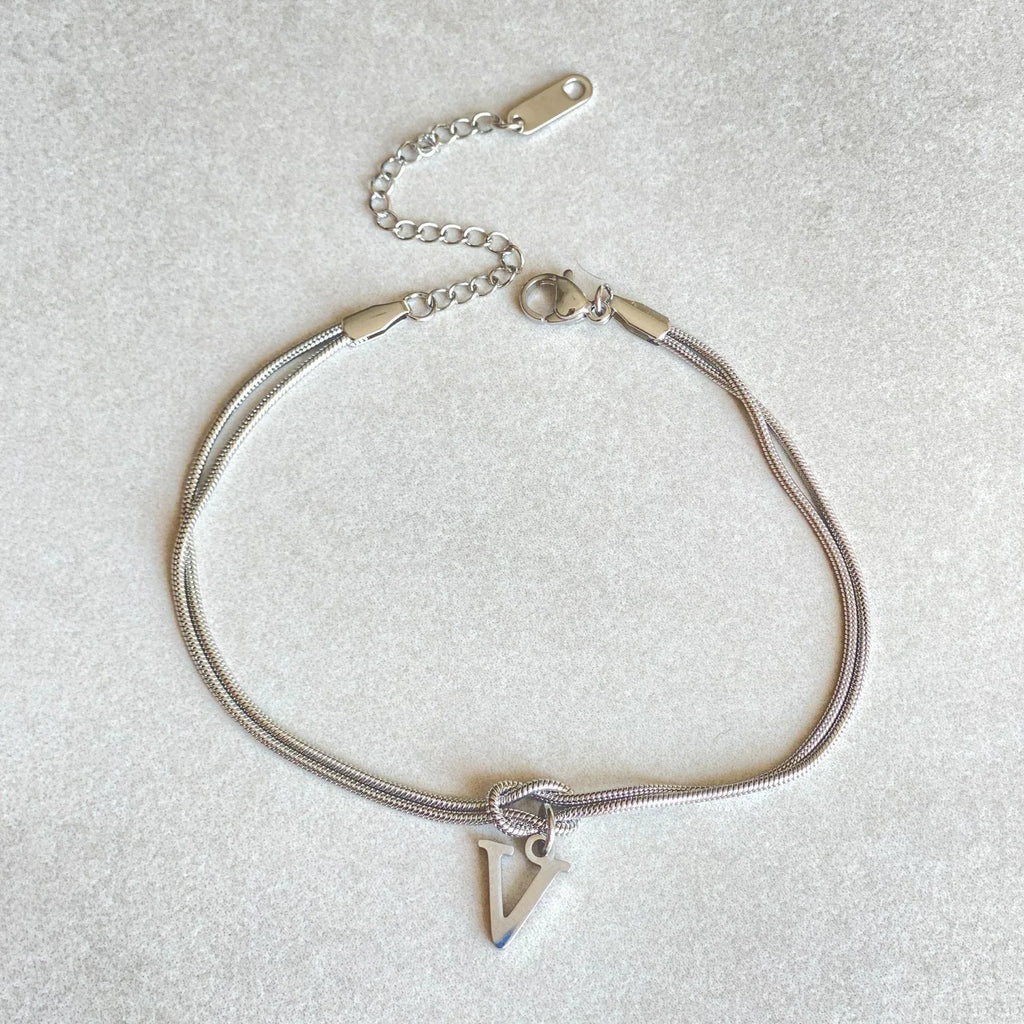 stainless-steel-26-letter-pendant-bracelet - Viexta