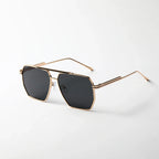 Retro Double Beam Large Frame Sunglasses - Viexta