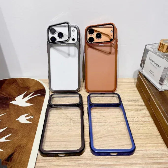 Full-coverage Lens Film Invisible Bracket iPhone Case - Viexta