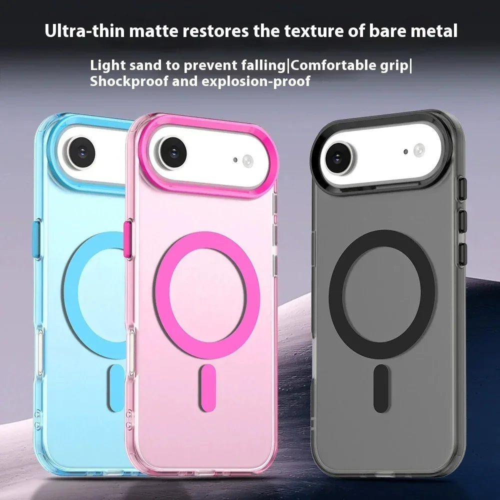 Magnetic Frosted Airbag Drop-resistant iPhone Case - Viexta