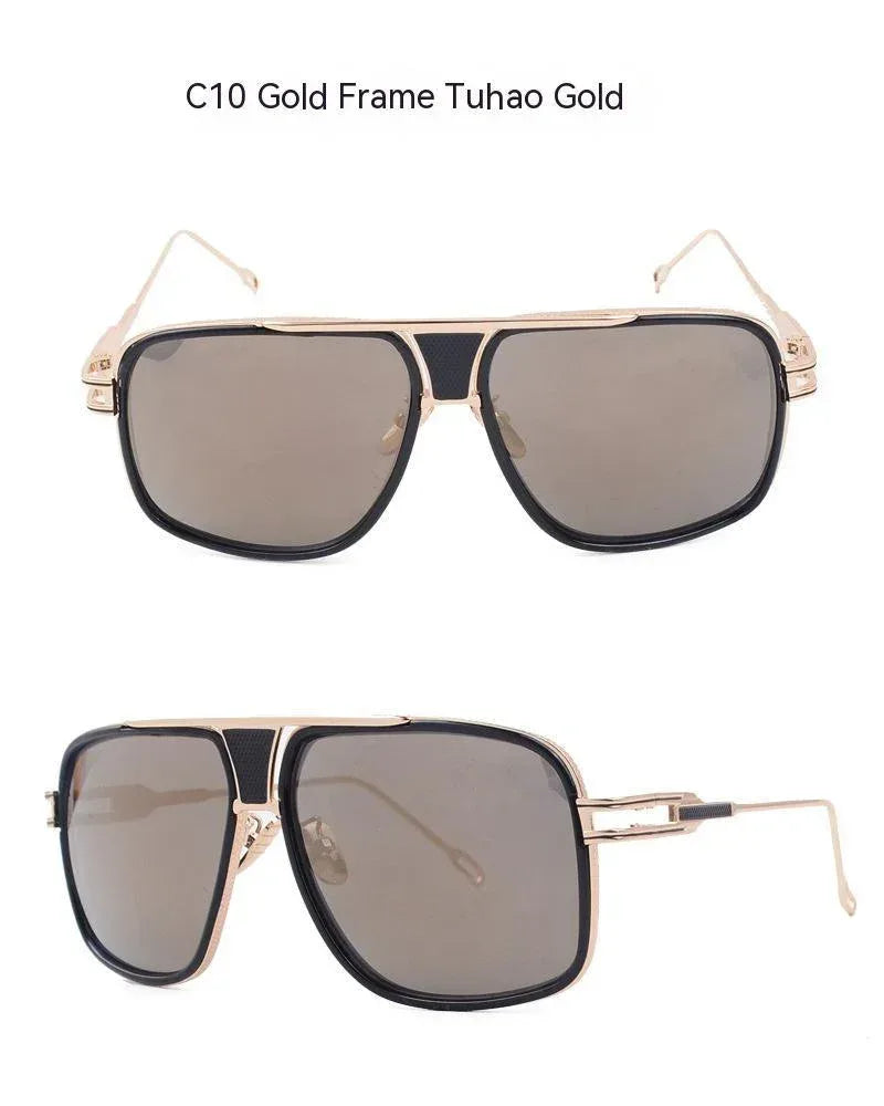 vintage-with-large-rims-metal-gradient-sunglasses - Viexta