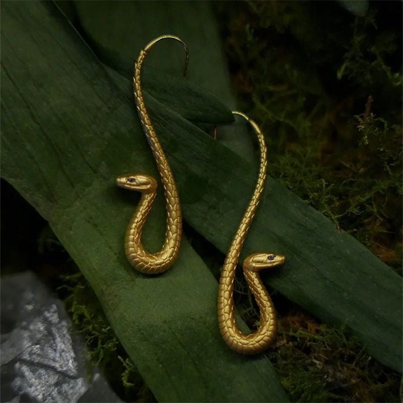 Snake-shaped Exaggerated Eardrops