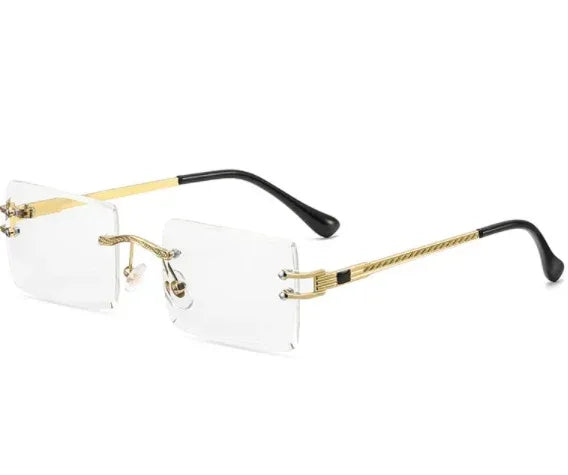 Crystal Faceted Small Square Sunglasses - Viexta