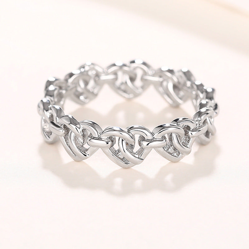 Heart-shaped Chain Ring