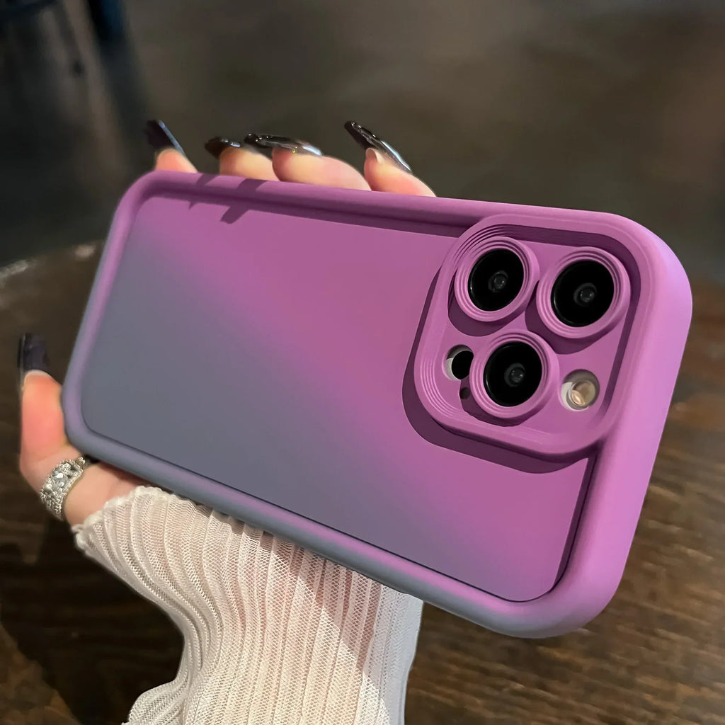 Oblique Stitching Gradient iPhone Case - Viexta