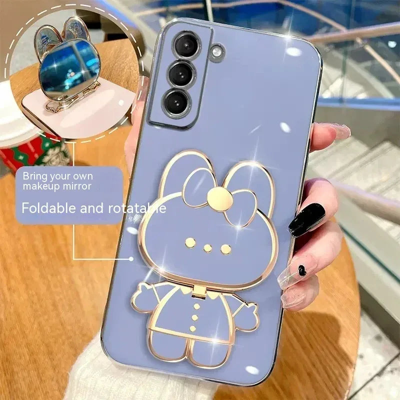 Rabbit Makeup Mirror 6D Samsung Phone Case - Viexta