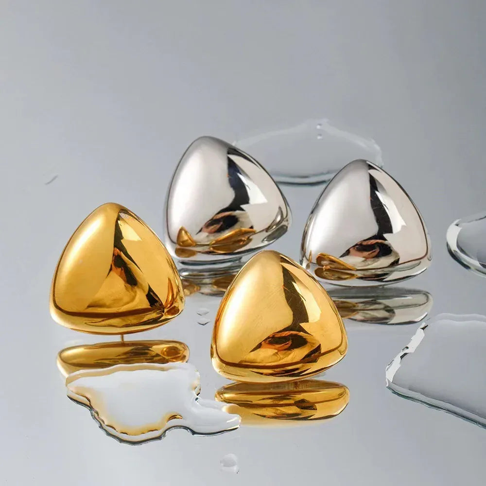 Glossy Triangle Earrings - Viexta