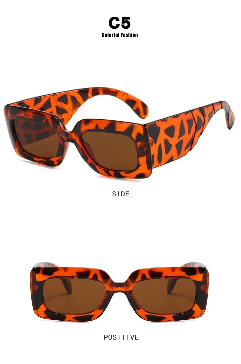 Retro Snake-pattern Sunglasses - Viexta