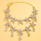 Banquet Double-layer Five-pointed Star Necklace Earrings