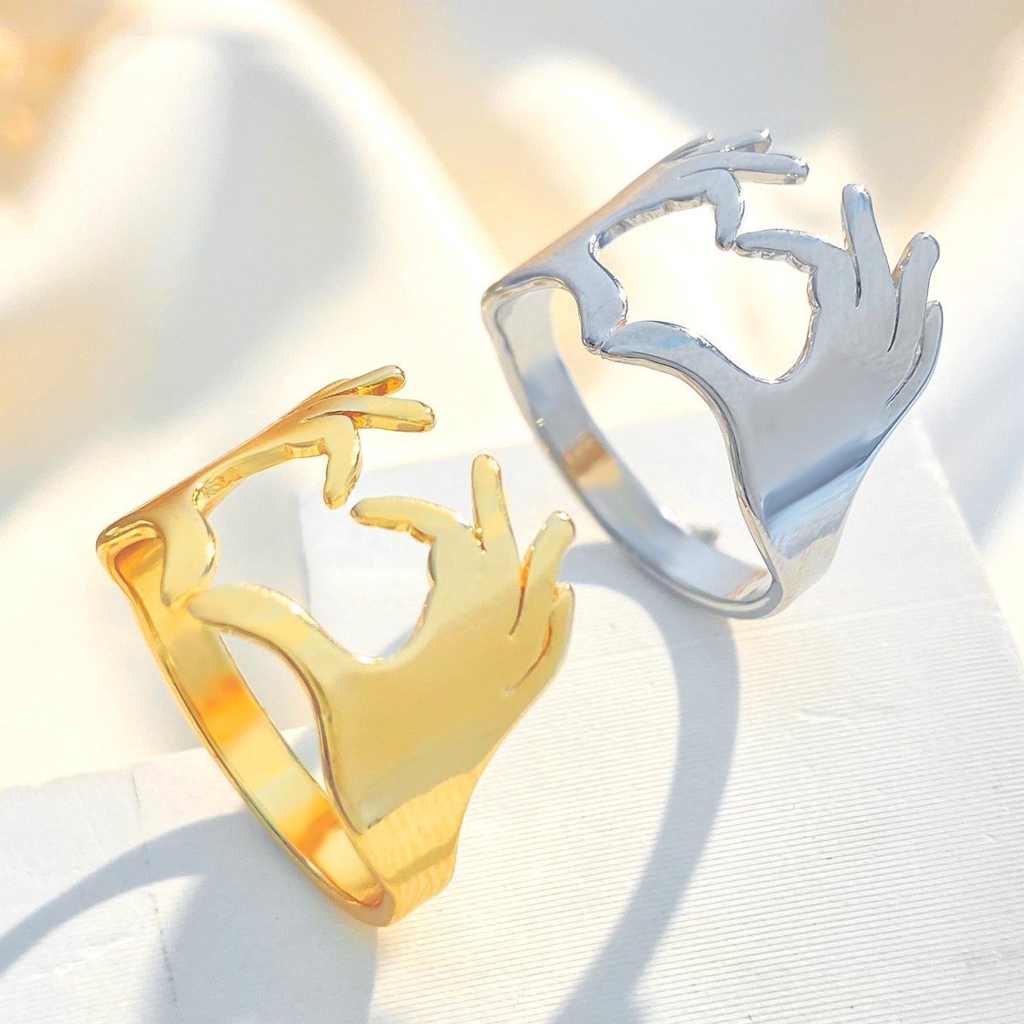 Heart Hands Ring