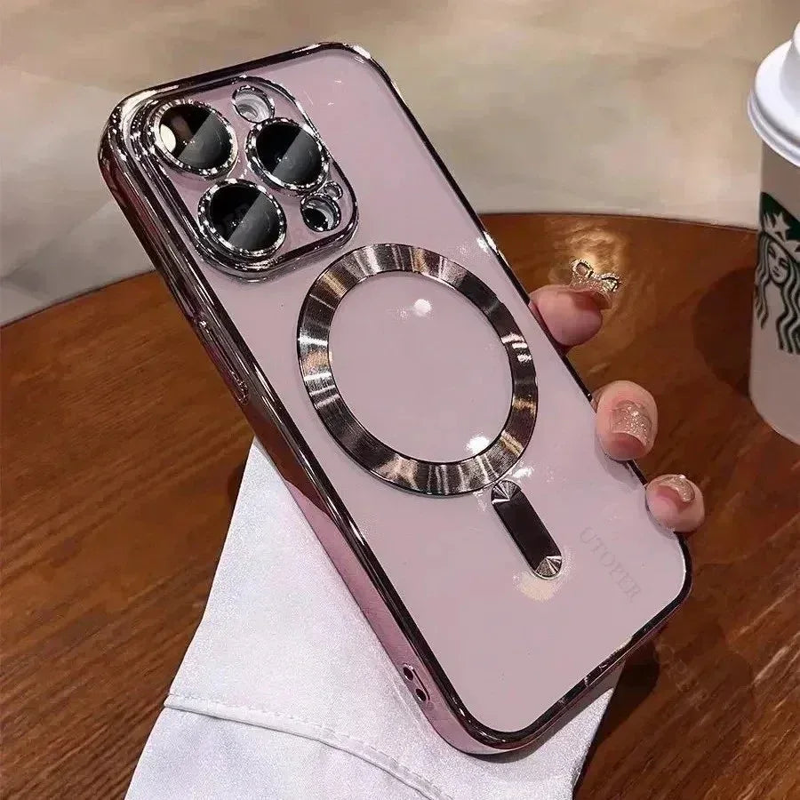 Magnetic Transparent iPhone case With Lens Protector - Viexta