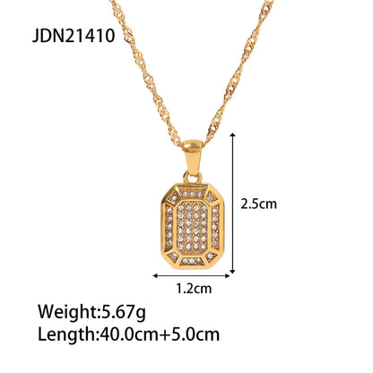 18K Electroplated Three-dimensional White Zircon Neckwear