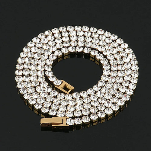 4mm Zircon Tennis Necklace In Stainless Steel - Viexta