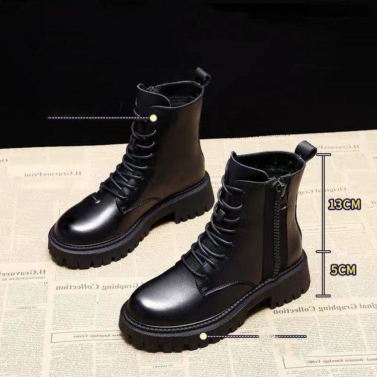 Velvet Motorcycle Celebrity Short Boots - Viexta