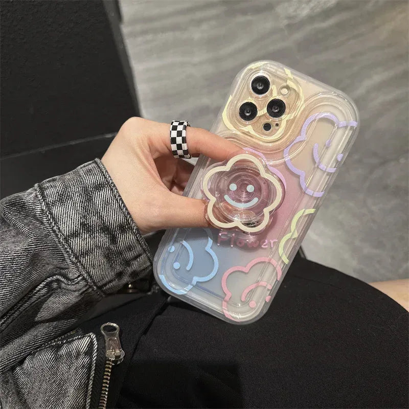 Halo Dyed Sun Flower iPhone Case - Viexta