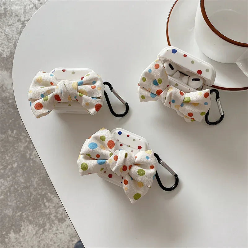Bluetooth Wireless Earphone Cover With Bow Dot - Viexta
