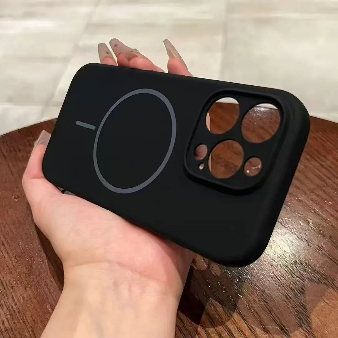 Fine Circle Magnetic iPhone Case Liquid Silicone - Viexta