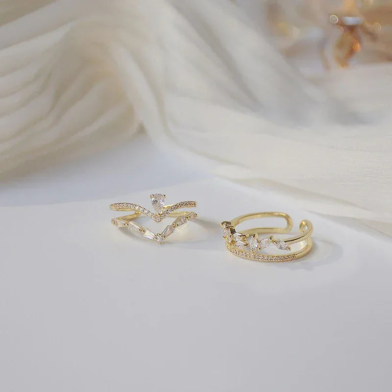 2piece Princess Vintage Niche Ring - Viexta