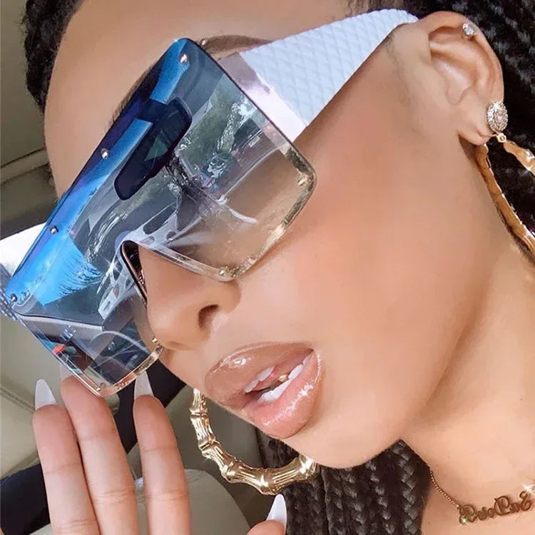 Women's Square Personality Large Frame Sunglasses - Viexta
