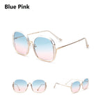 Colorful Large Half Frame Sunglasses