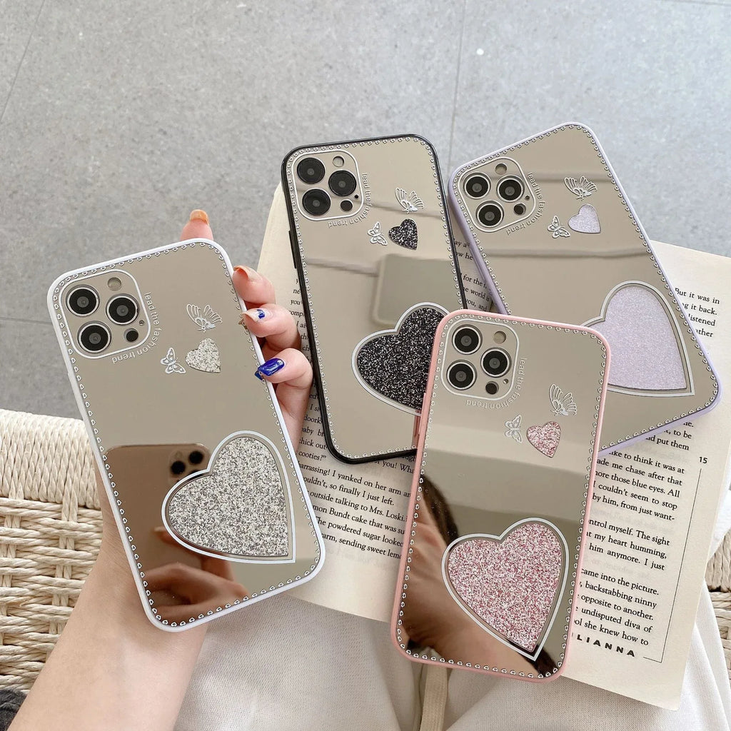 new-candy-color-love-mirror-butterfly-iphone-case - Viexta