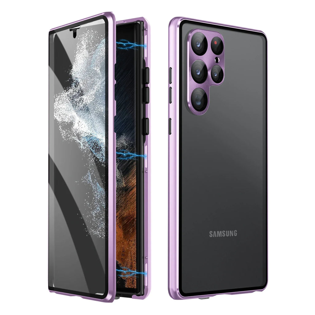 S24Ultra Peep-proof Magnetic Mirror Phone Case - Viexta