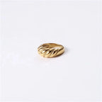 niche-horn-titanium-steel-18k-gold-plated-ring - Viexta
