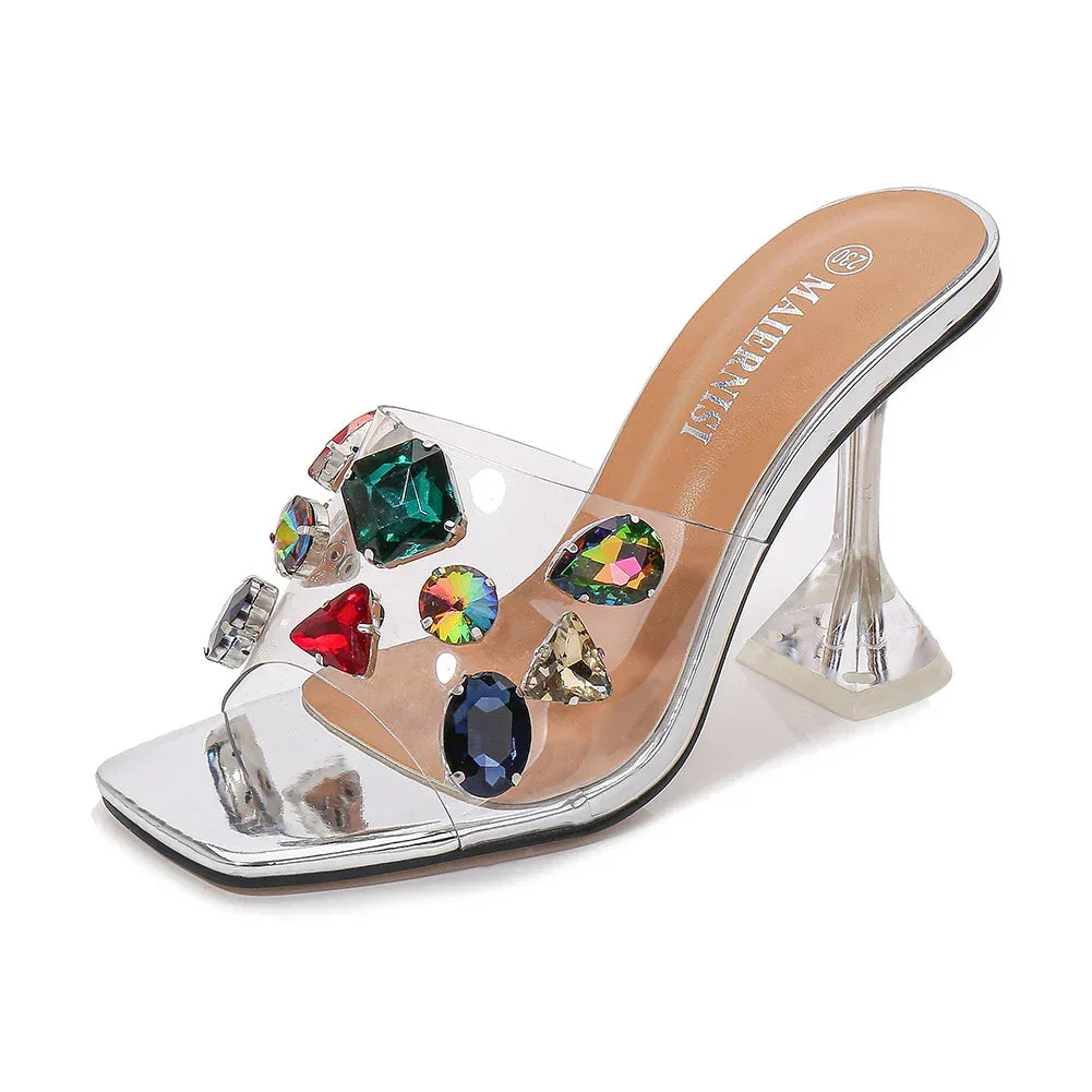 Rhinestone high heels - Viexta