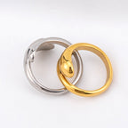 Plain smooth titanium steel water drop opening ring